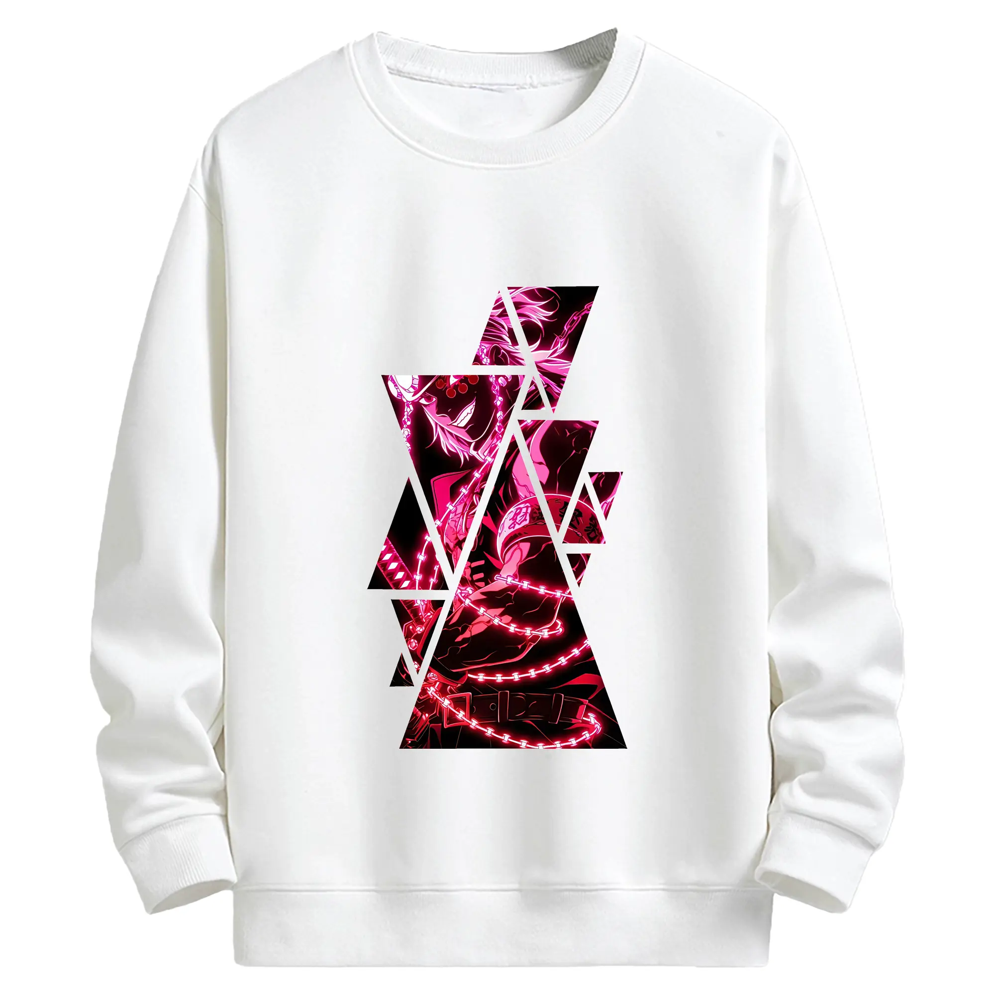 鬼滅の刃 グッズ,宇髄 天元 - 高品質 クルーネック スウェット ・ コットン59％ ポリエステル41％ ・ ユニセックス 長袖 トレーナー ・ カジュアル デイリー スポーツ 散歩用