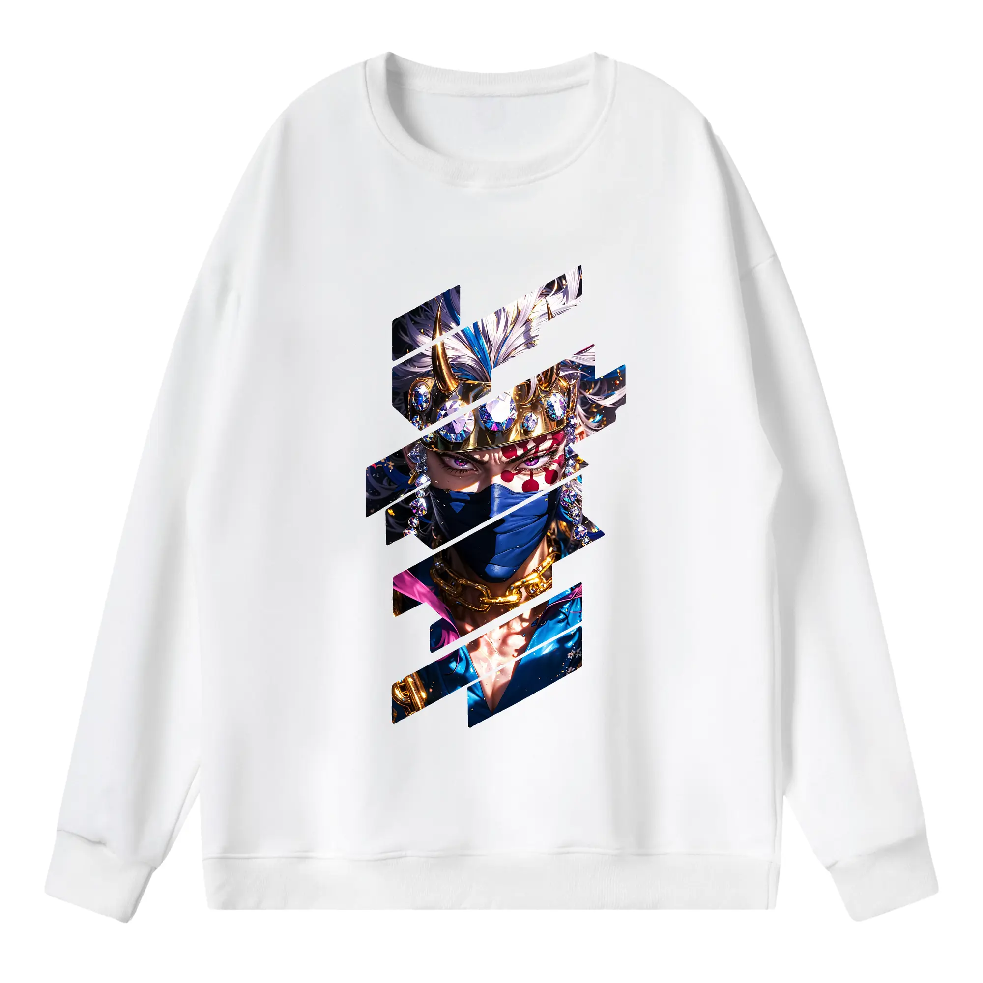 鬼滅の刃 グッズ,宇髄 天元 - 薄手 クルーネック スウェット 裏毛260g · ポリエステル 春秋向け カジュアル 男女兼用 · トレーナー デイリー スポーツ 散歩に最適