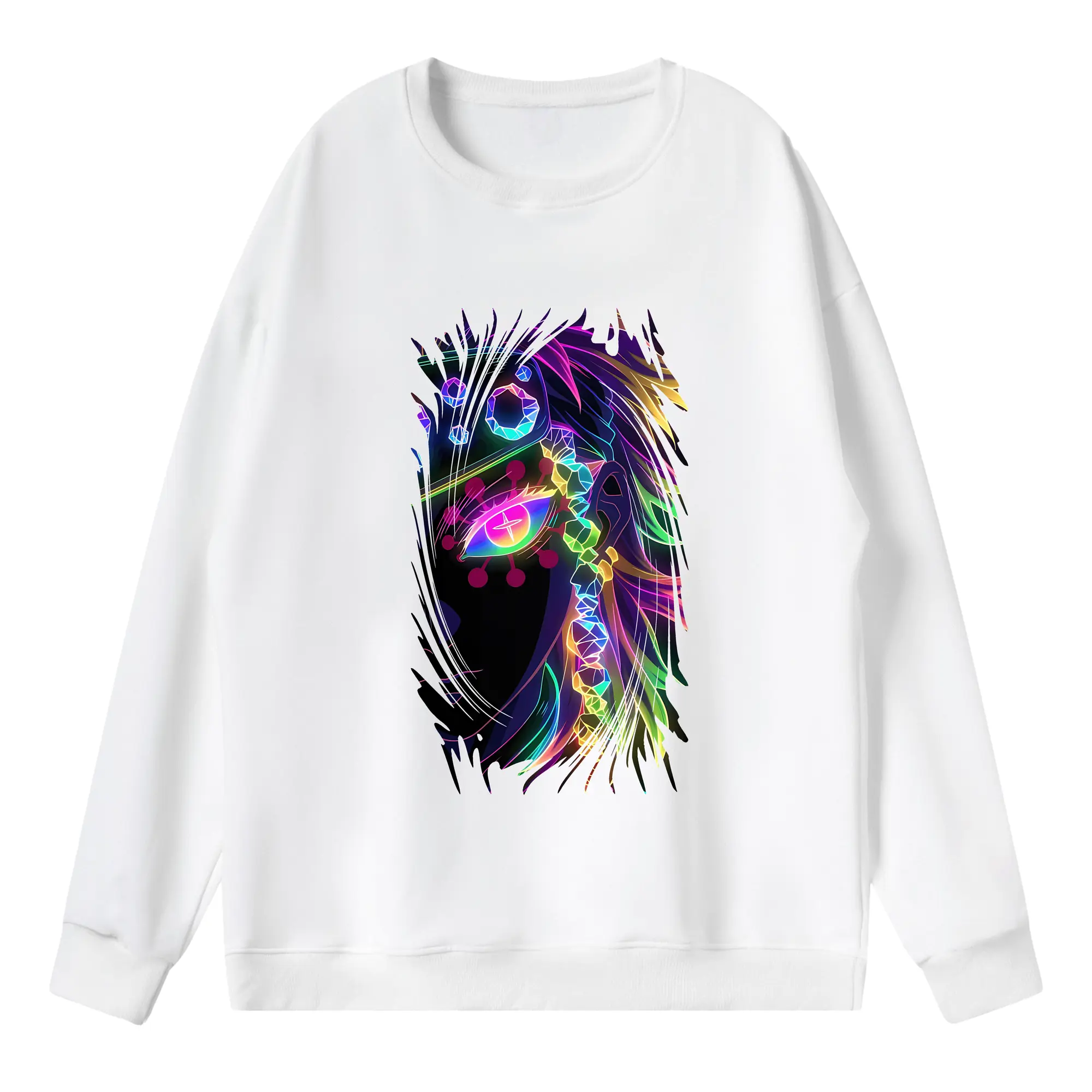 鬼滅の刃 グッズ,宇髄 天元 - 薄手 クルーネック スウェット 裏毛260g · ポリエステル 春秋向け カジュアル 男女兼用 · トレーナー デイリー スポーツ 散歩に最適