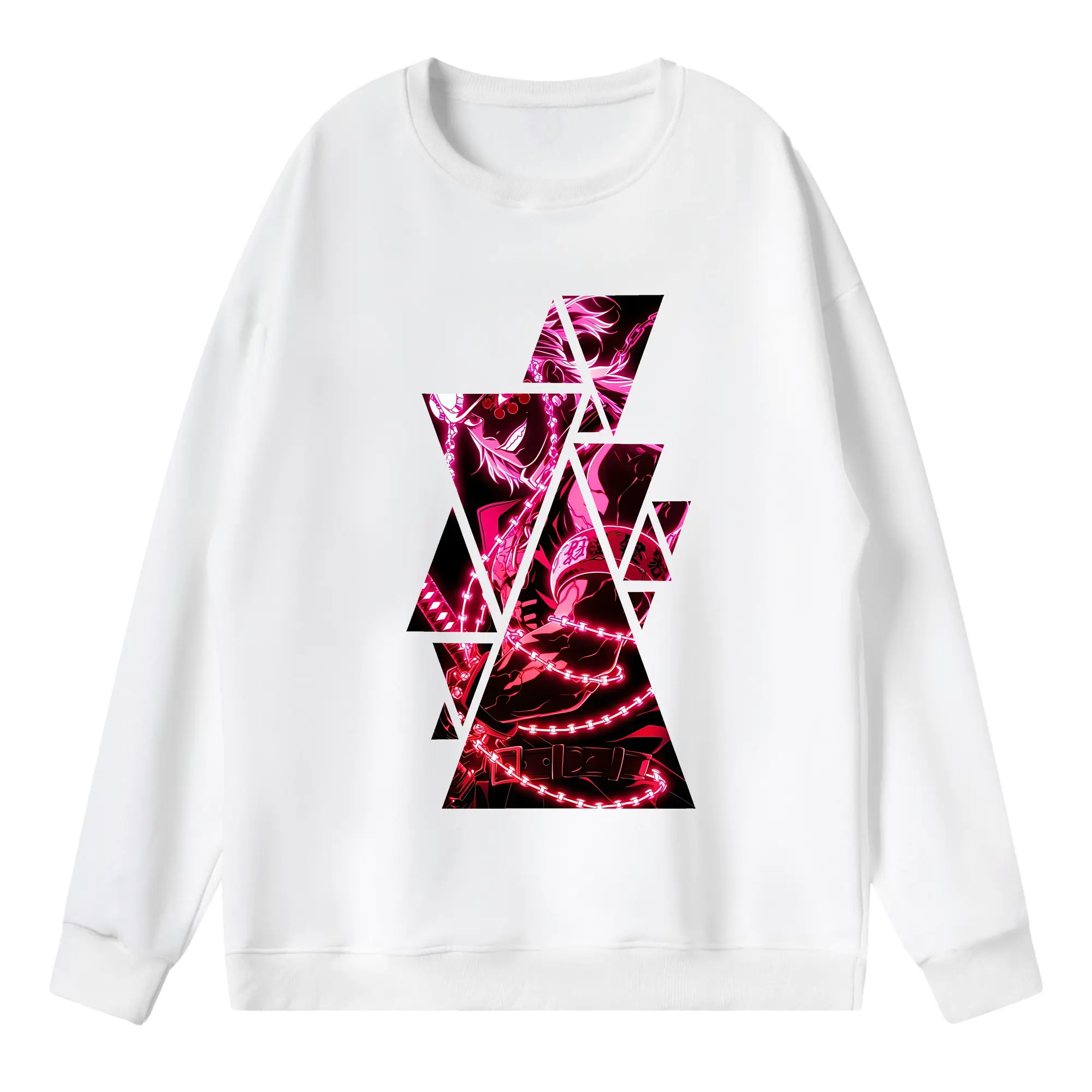 鬼滅の刃 グッズ,宇髄 天元 - 薄手 クルーネック スウェット 裏毛260g · ポリエステル 春秋向け カジュアル 男女兼用 · トレーナー デイリー スポーツ 散歩に最適