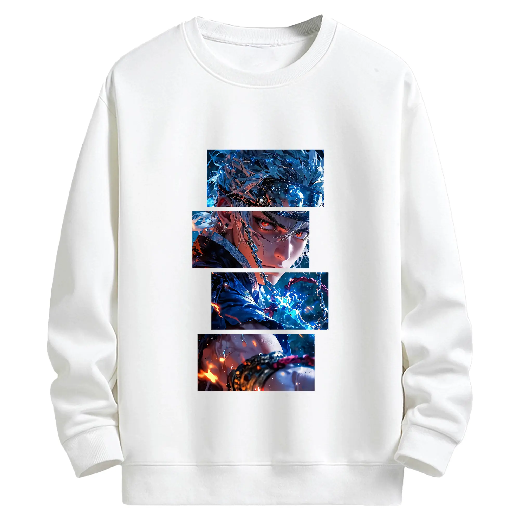 鬼滅の刃 グッズ,宇髄 天元 - キッズ クルーネックスウェットシャツ ・ フロントプリント ・ 綿80％ ポリエステル20％ ・ 快適 通学 スポーツ 日常使い お散歩用