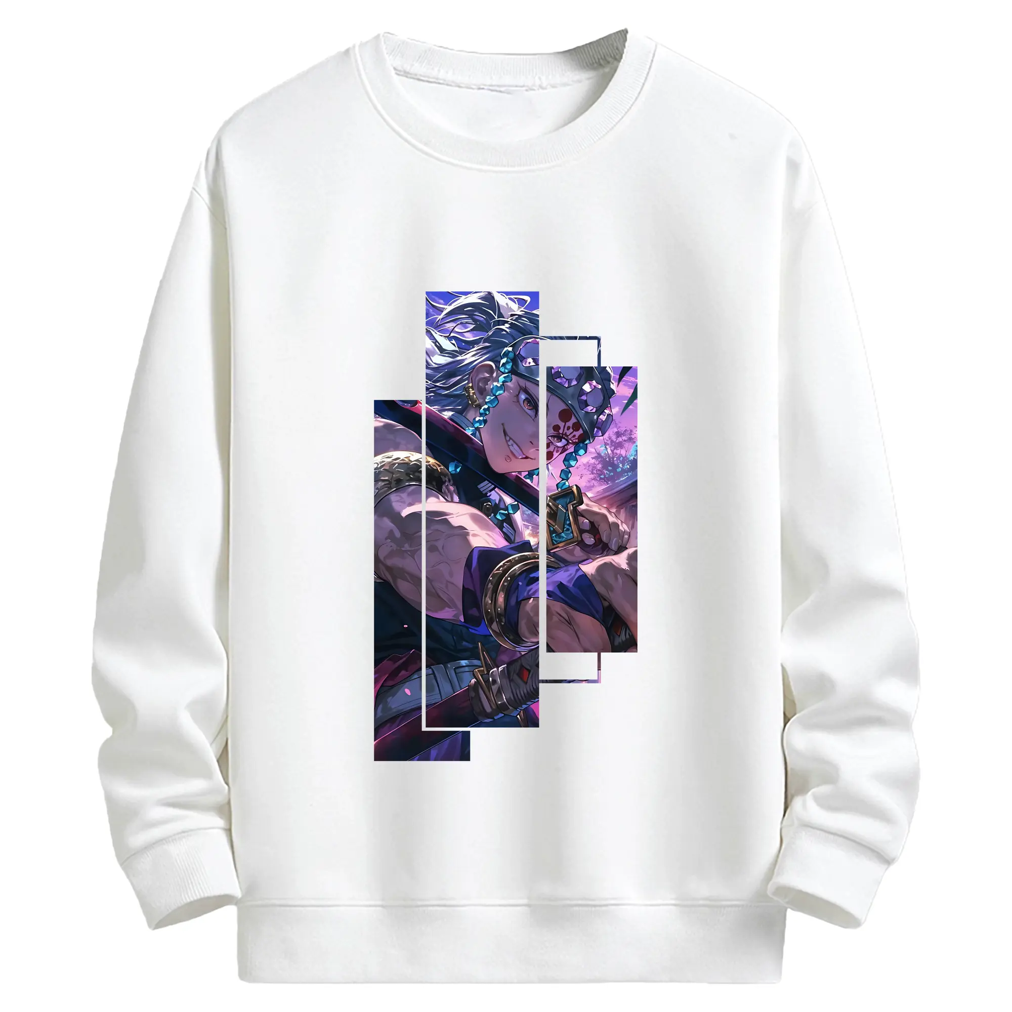 鬼滅の刃 グッズ,宇髄 天元 - キッズ クルーネックスウェットシャツ ・ フロントプリント ・ 綿80％ ポリエステル20％ ・ 快適 通学 スポーツ 日常使い お散歩用