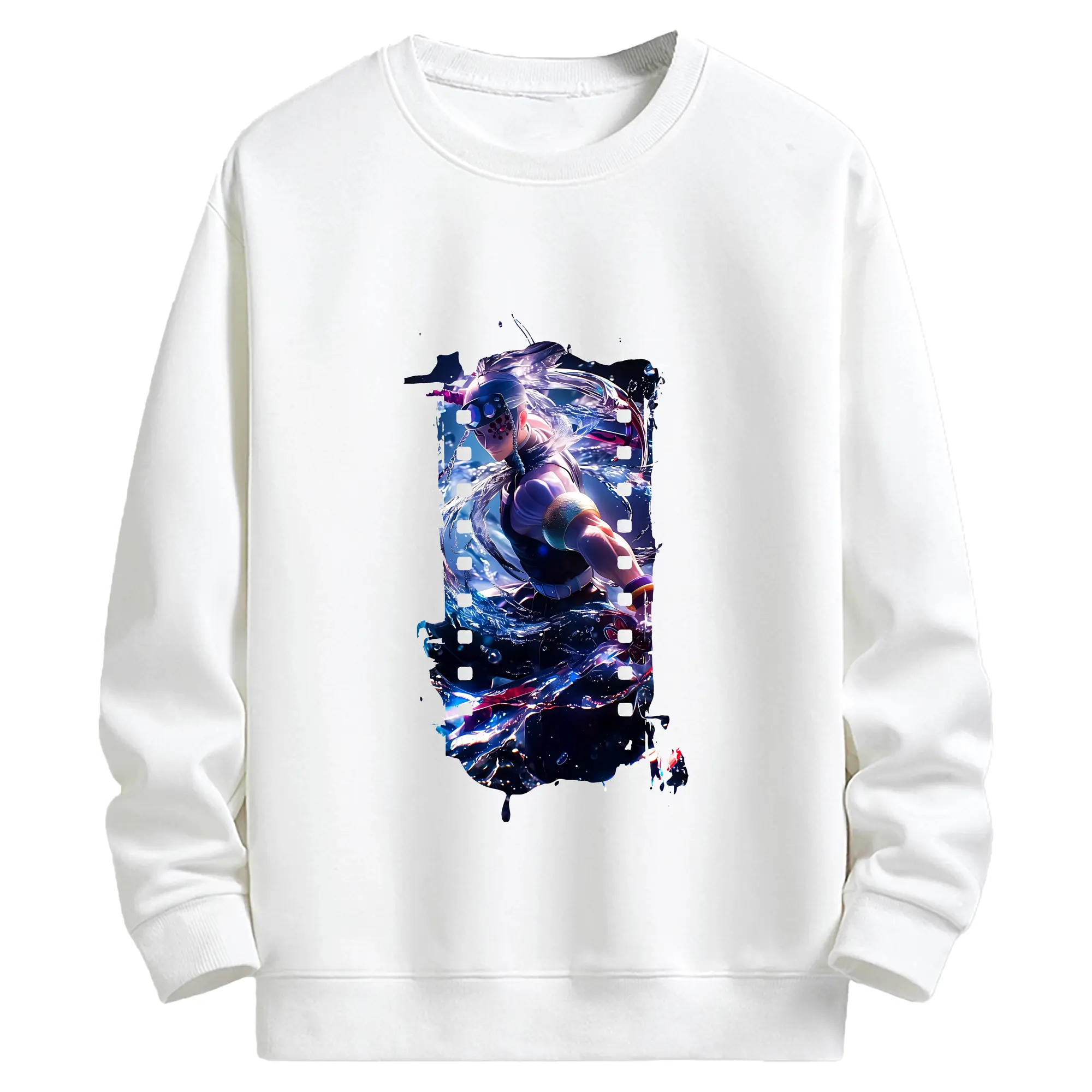 鬼滅の刃 グッズ,宇髄 天元 - キッズ クルーネックスウェットシャツ ・ フロントプリント ・ 綿80％ ポリエステル20％ ・ 快適 通学 スポーツ 日常使い お散歩用