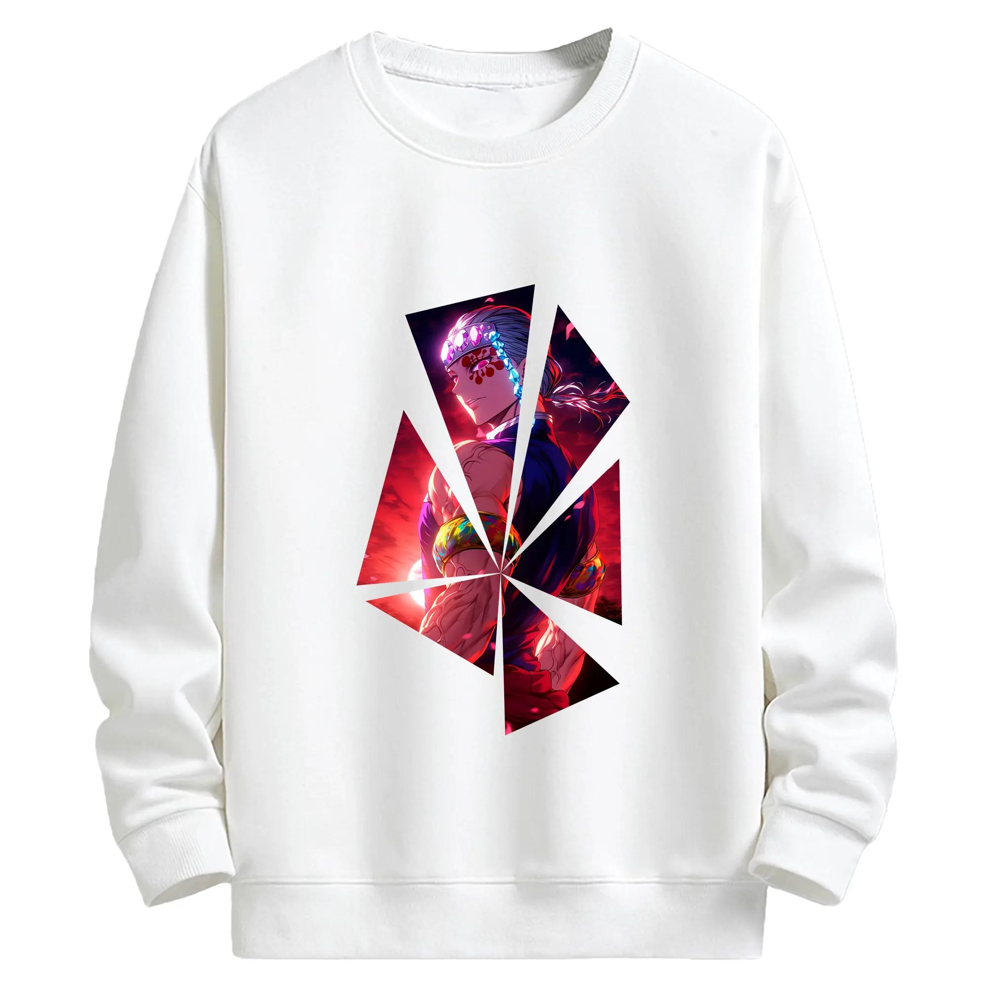 鬼滅の刃 グッズ,宇髄 天元 - キッズ クルーネックスウェットシャツ ・ フロントプリント ・ 綿80％ ポリエステル20％ ・ 快適 通学 スポーツ 日常使い お散歩用