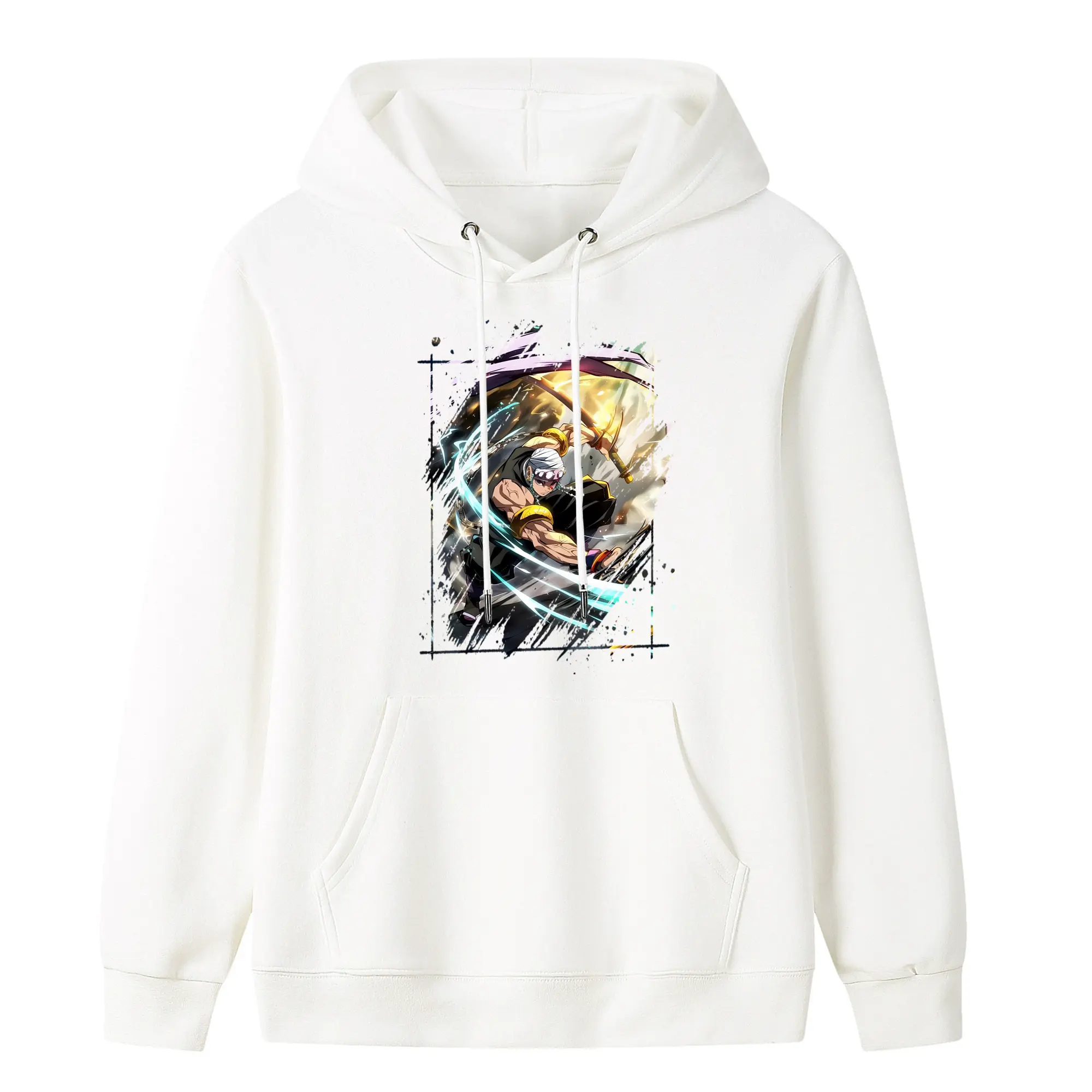 鬼滅の刃 グッズ,宇髄 天元 - キッズ フード付きパーカー ・ フロントプリント ・ ポリエステル100％ ・ 快適 通学 スポーツ 日常使い お散歩用