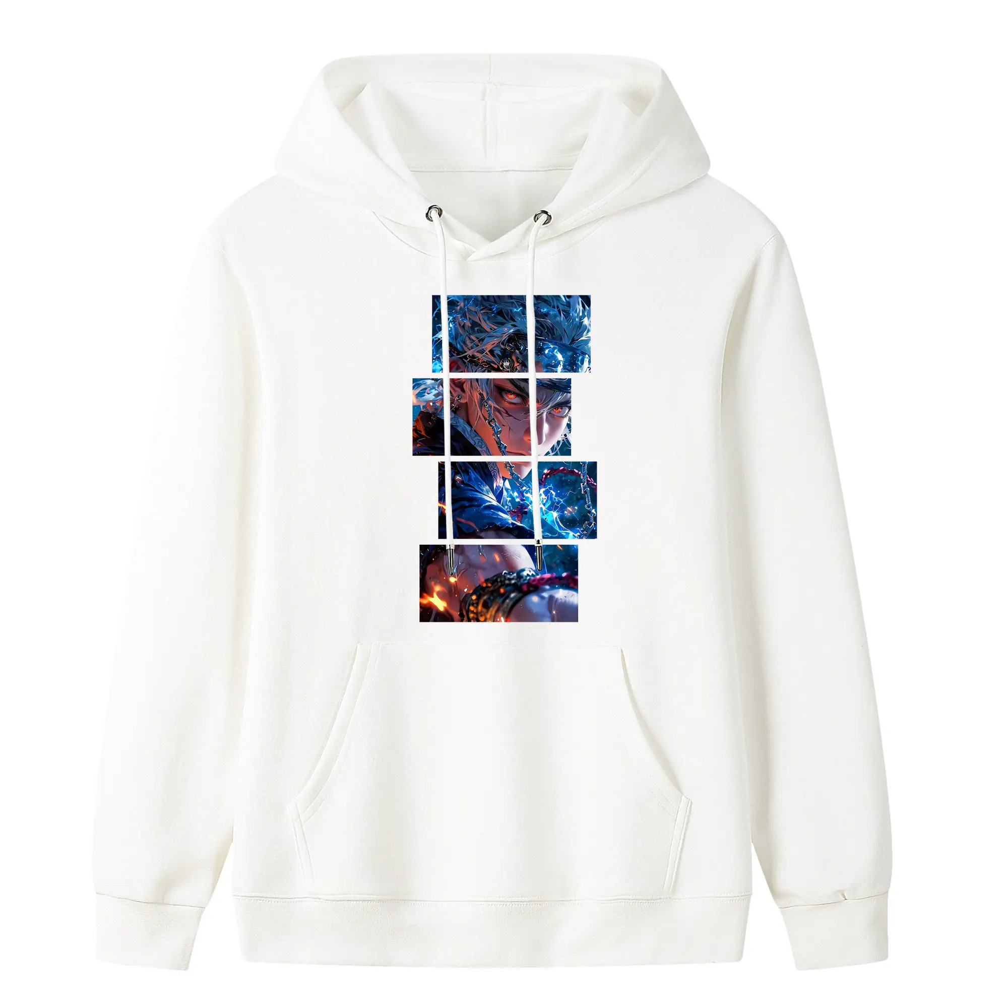 鬼滅の刃 グッズ,宇髄 天元 - キッズ フード付きパーカー ・ フロントプリント ・ ポリエステル100％ ・ 快適 通学 スポーツ 日常使い お散歩用