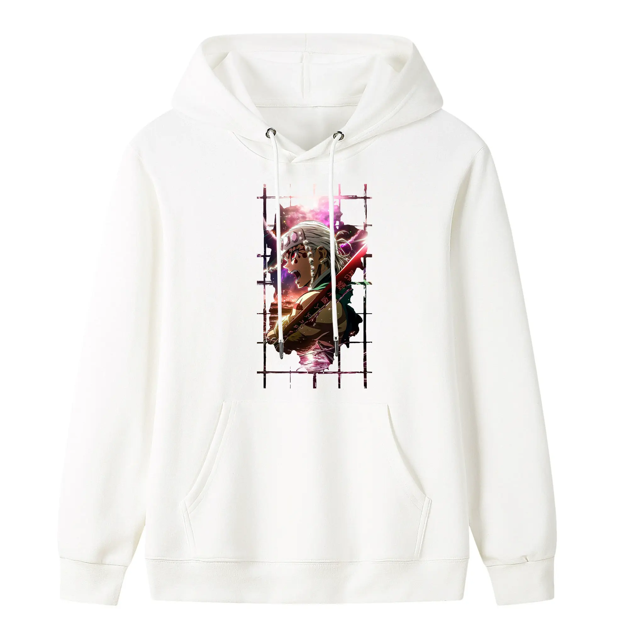 鬼滅の刃 グッズ,宇髄 天元 - キッズ フード付きパーカー ・ フロントプリント ・ ポリエステル100％ ・ 快適 通学 スポーツ 日常使い お散歩用