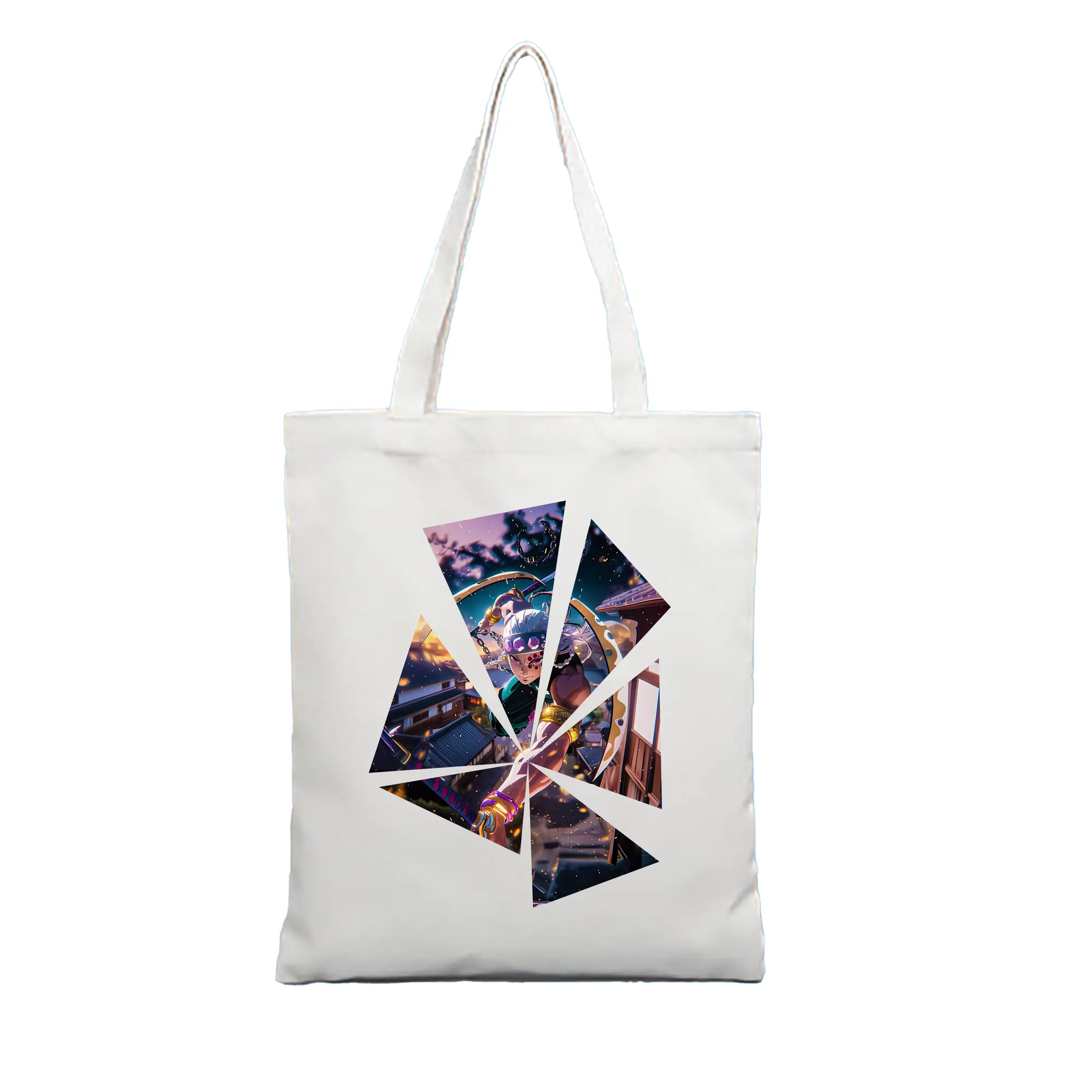 鬼滅の刃 グッズ,宇髄 天元 - 縦型キャンバス手提げバッグ（トートバッグ） ・ キャンバス素材 ・ ショッピング用 ・ 軽量 丈夫 お手入れ簡単