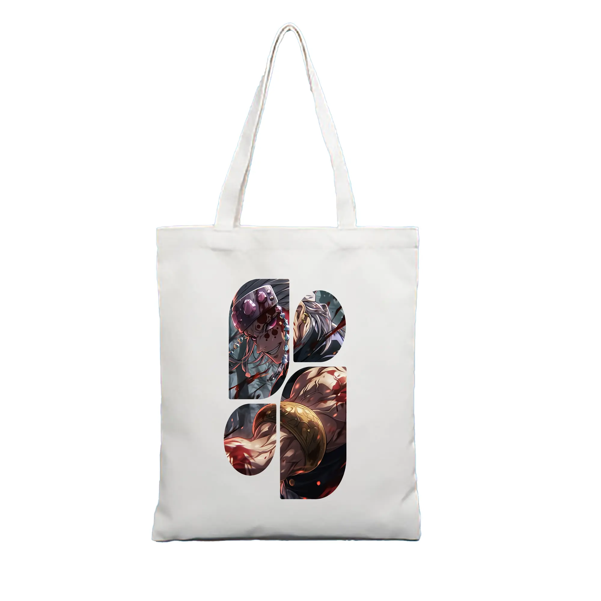 鬼滅の刃 グッズ,宇髄 天元 - 縦型キャンバス手提げバッグ（トートバッグ） ・ キャンバス素材 ・ ショッピング用 ・ 軽量 丈夫 お手入れ簡単