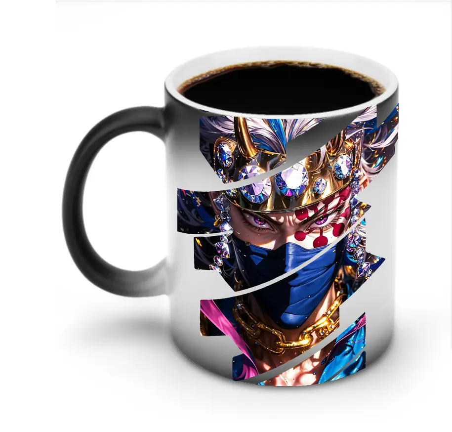 鬼滅の刃 グッズ,宇髄 天元 - 変色マグカップ ・ セラミック ・ 熱転写プリント ・ 耐久性 高品質 ・ ギフト・自宅用 コーヒー お茶