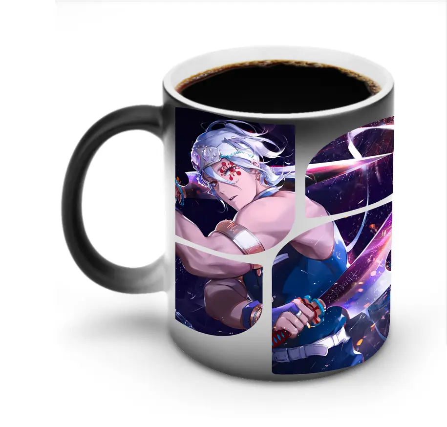 鬼滅の刃 グッズ,宇髄 天元 - 変色マグカップ ・ セラミック ・ 熱転写プリント ・ 耐久性 高品質 ・ ギフト・自宅用 コーヒー お茶