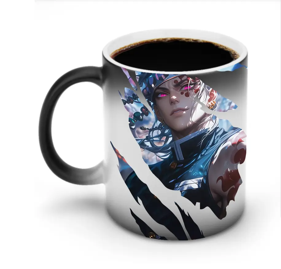 鬼滅の刃 グッズ,宇髄 天元 - 変色マグカップ ・ セラミック ・ 熱転写プリント ・ 耐久性 高品質 ・ ギフト・自宅用 コーヒー お茶