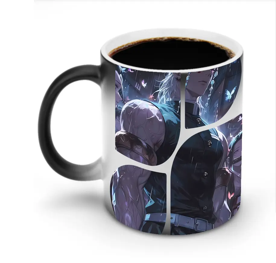 鬼滅の刃 グッズ,宇髄 天元 - 変色マグカップ ・ セラミック ・ 熱転写プリント ・ 耐久性 高品質 ・ ギフト・自宅用 コーヒー お茶