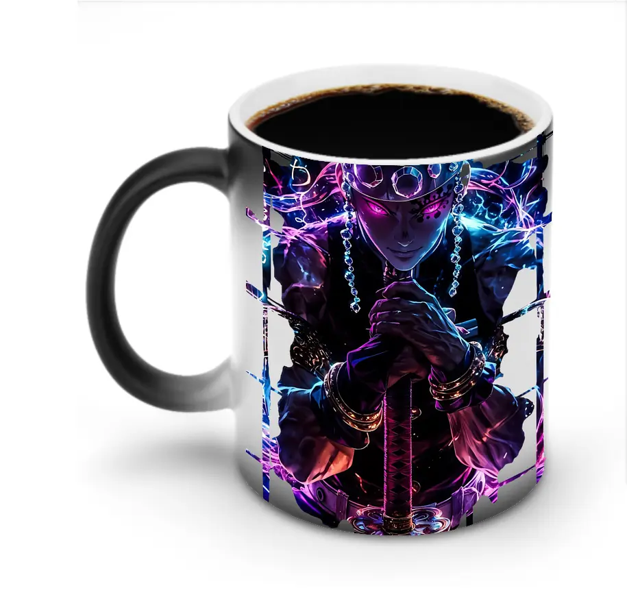 鬼滅の刃 グッズ,宇髄 天元 - 変色マグカップ ・ セラミック ・ 熱転写プリント ・ 耐久性 高品質 ・ ギフト・自宅用 コーヒー お茶