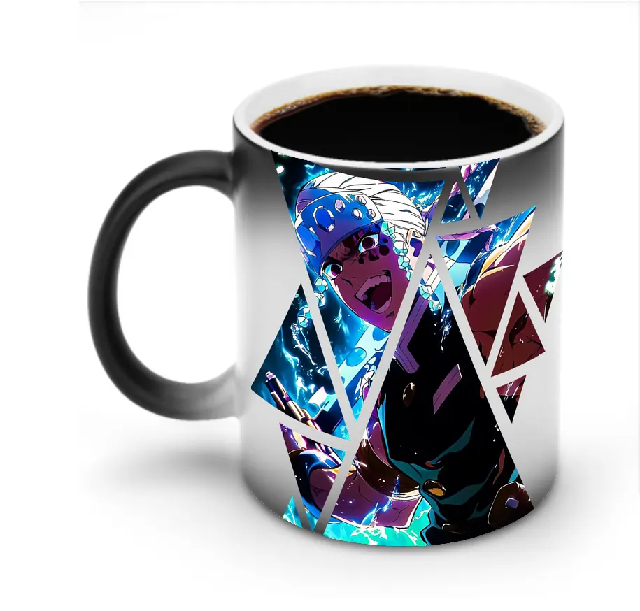 鬼滅の刃 グッズ,宇髄 天元 - 変色マグカップ ・ セラミック ・ 熱転写プリント ・ 耐久性 高品質 ・ ギフト・自宅用 コーヒー お茶
