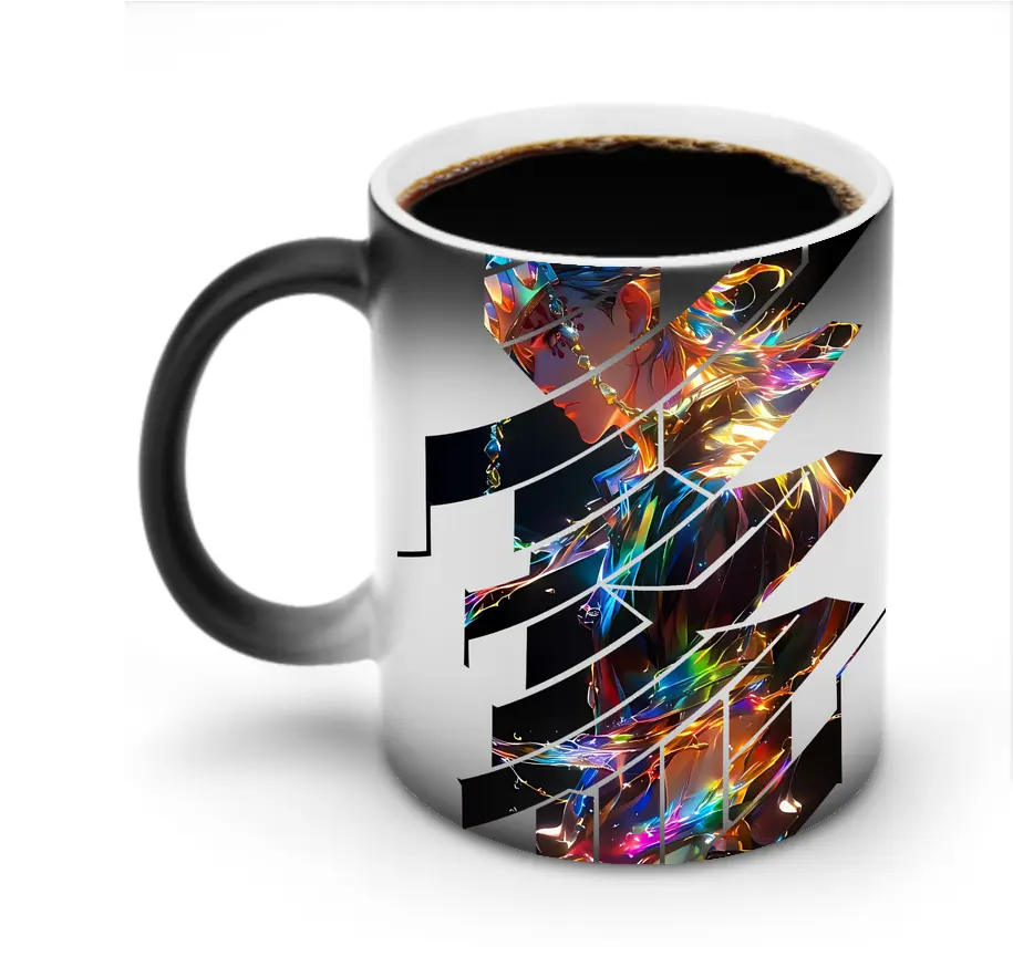 鬼滅の刃 グッズ,宇髄 天元 - 変色マグカップ ・ セラミック ・ 熱転写プリント ・ 耐久性 高品質 ・ ギフト・自宅用 コーヒー お茶