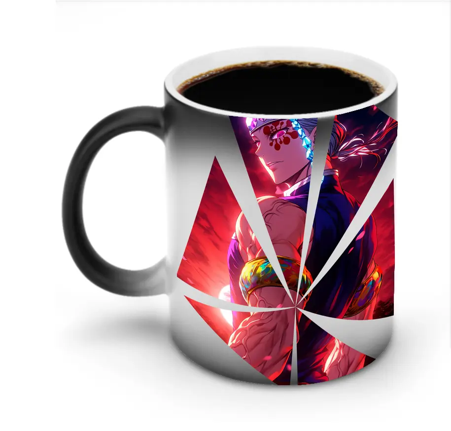 鬼滅の刃 グッズ,宇髄 天元 - 変色マグカップ ・ セラミック ・ 熱転写プリント ・ 耐久性 高品質 ・ ギフト・自宅用 コーヒー お茶