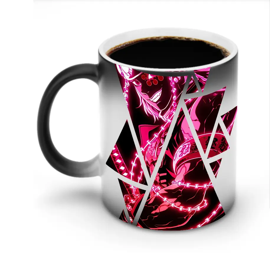 鬼滅の刃 グッズ,宇髄 天元 - 変色マグカップ ・ セラミック ・ 熱転写プリント ・ 耐久性 高品質 ・ ギフト・自宅用 コーヒー お茶