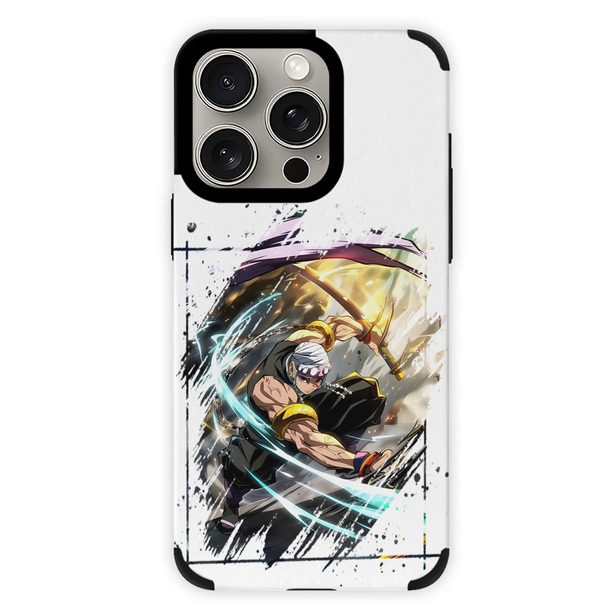 鬼滅の刃 グッズ,宇髄 天元 - IPhone15ProMax対応 ・ PUレザースマホケース ・ 耐衝撃 ・ 黄変防止 ・ 360度全面保護 ・ 柔らか手触り ・ 3D立体ボタン