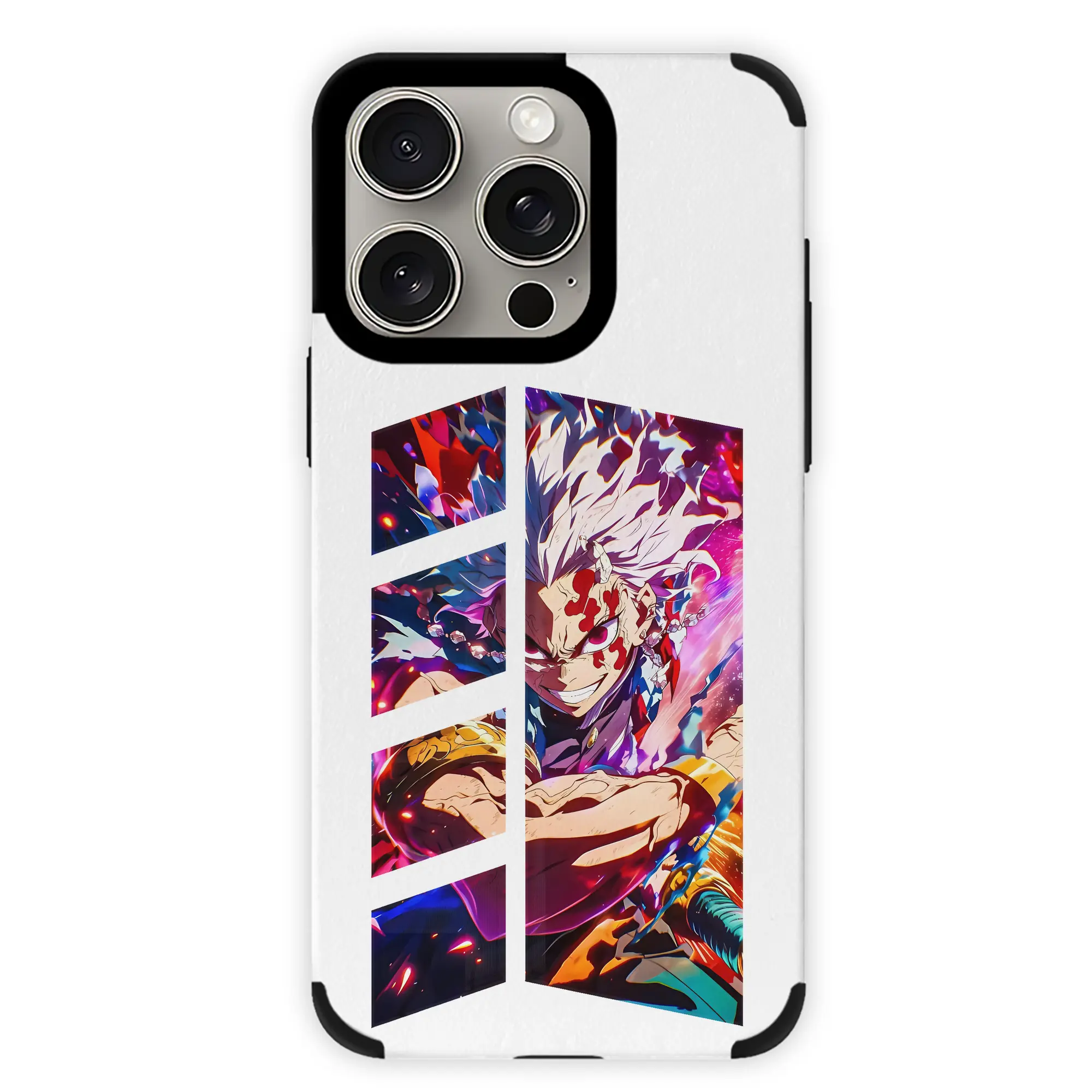 鬼滅の刃 グッズ,宇髄 天元 - IPhone15ProMax対応 ・ PUレザースマホケース ・ 耐衝撃 ・ 黄変防止 ・ 360度全面保護 ・ 柔らか手触り ・ 3D立体ボタン