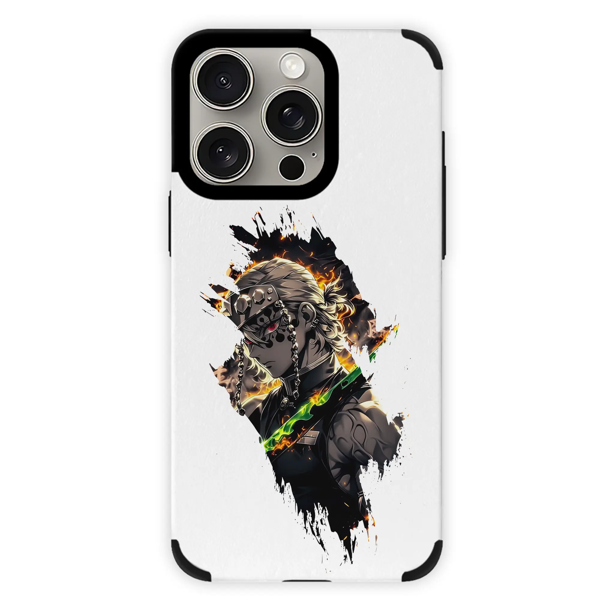 鬼滅の刃 グッズ,宇髄 天元 - IPhone15ProMax対応 ・ PUレザースマホケース ・ 耐衝撃 ・ 黄変防止 ・ 360度全面保護 ・ 柔らか手触り ・ 3D立体ボタン