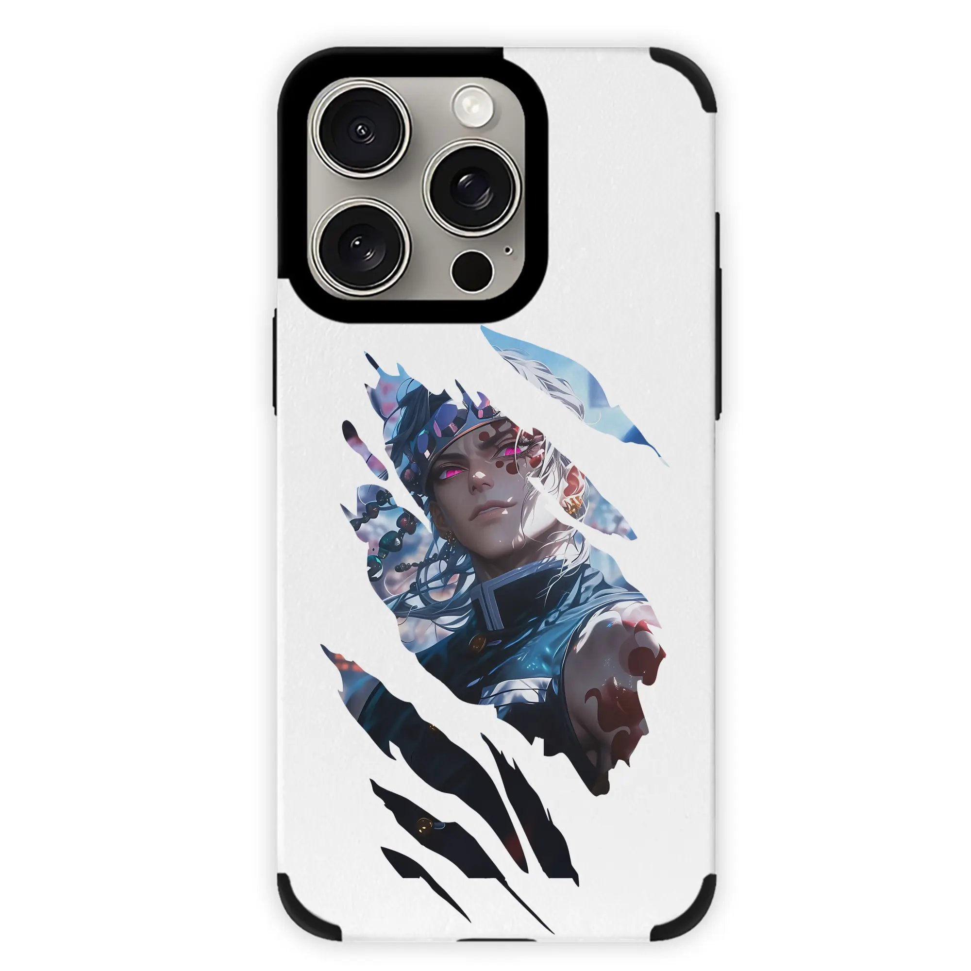 鬼滅の刃 グッズ,宇髄 天元 - IPhone15ProMax対応 ・ PUレザースマホケース ・ 耐衝撃 ・ 黄変防止 ・ 360度全面保護 ・ 柔らか手触り ・ 3D立体ボタン