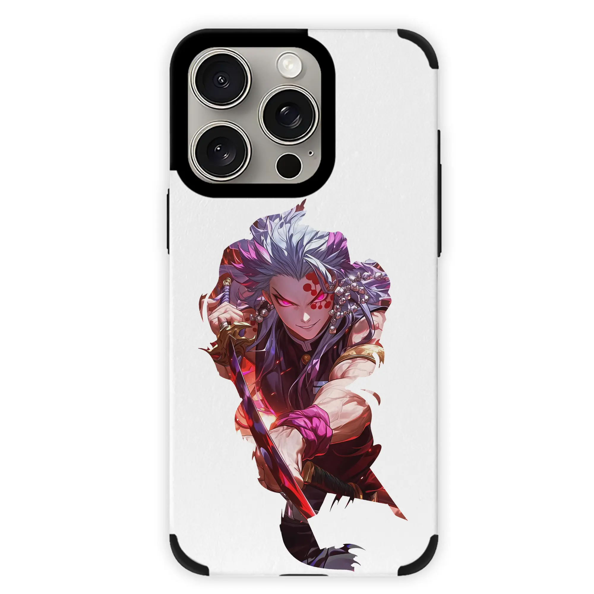 鬼滅の刃 グッズ,宇髄 天元 - IPhone15ProMax対応 ・ PUレザースマホケース ・ 耐衝撃 ・ 黄変防止 ・ 360度全面保護 ・ 柔らか手触り ・ 3D立体ボタン