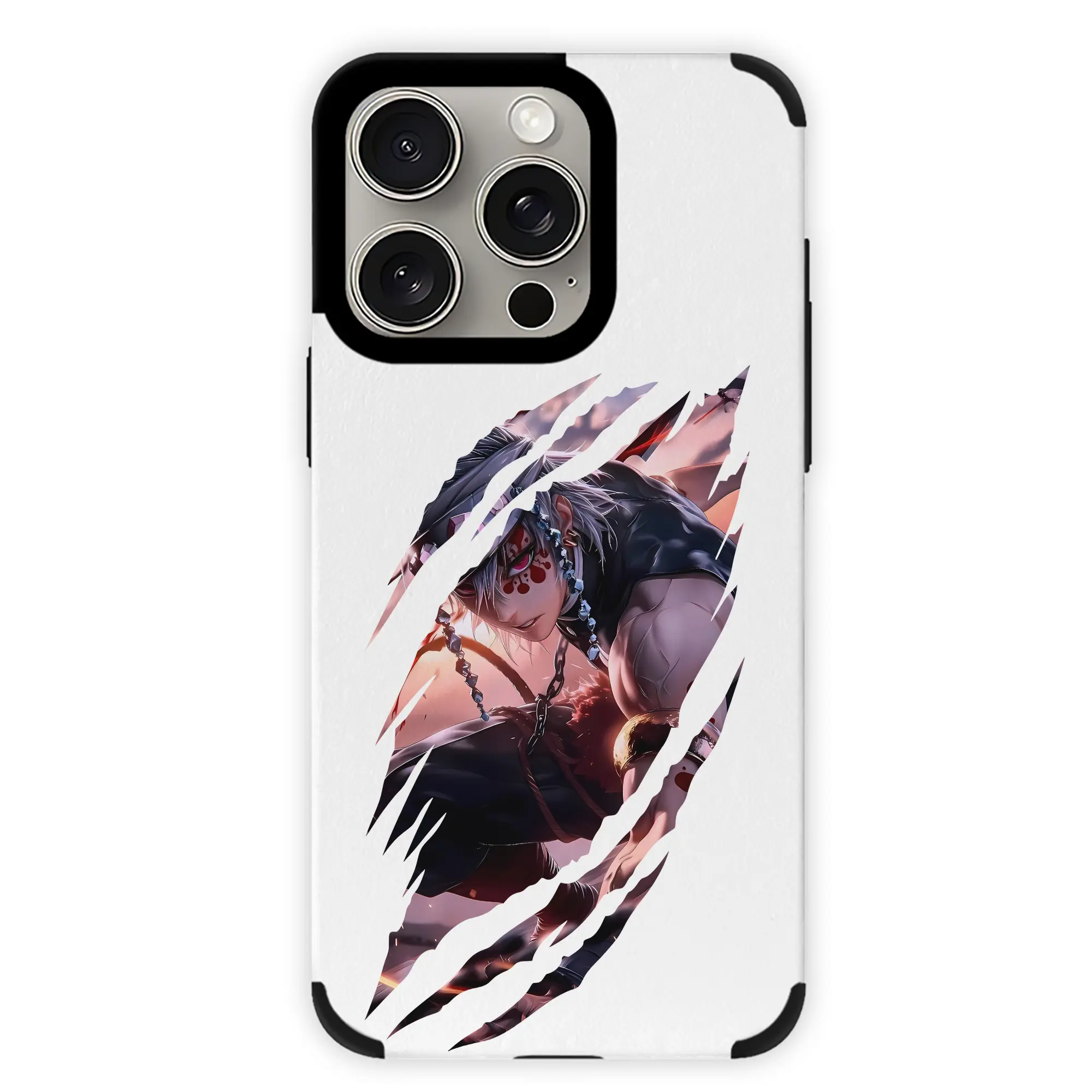 鬼滅の刃 グッズ,宇髄 天元 - IPhone15ProMax対応 ・ PUレザースマホケース ・ 耐衝撃 ・ 黄変防止 ・ 360度全面保護 ・ 柔らか手触り ・ 3D立体ボタン