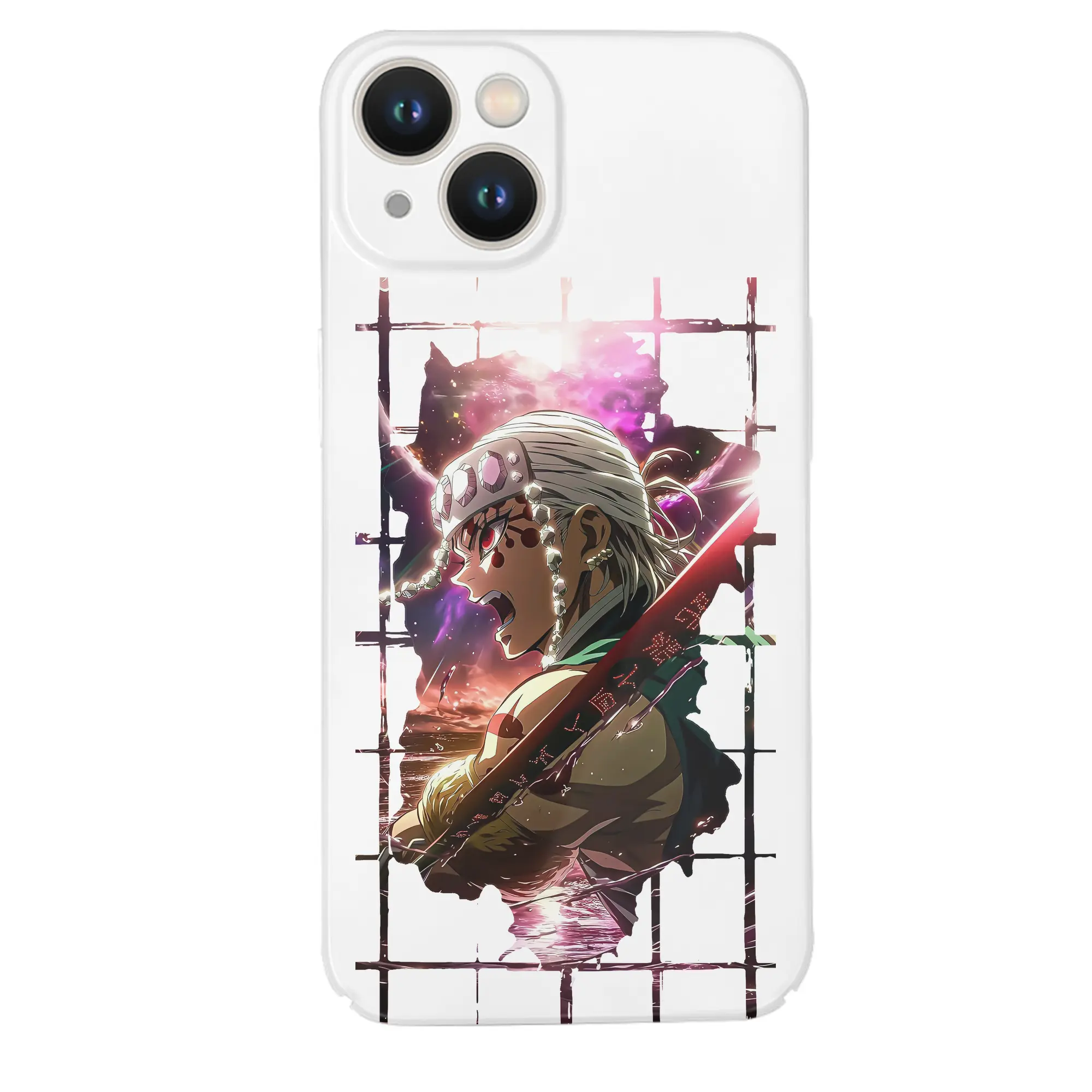 鬼滅の刃 グッズ,宇髄 天元 - IPhone 14シリーズ対応 ・ ハードケース ・ 衝撃吸収 ・ 360度密着 ・ カメラ保護 ・ 高品質プラスチック ・ 快適操作