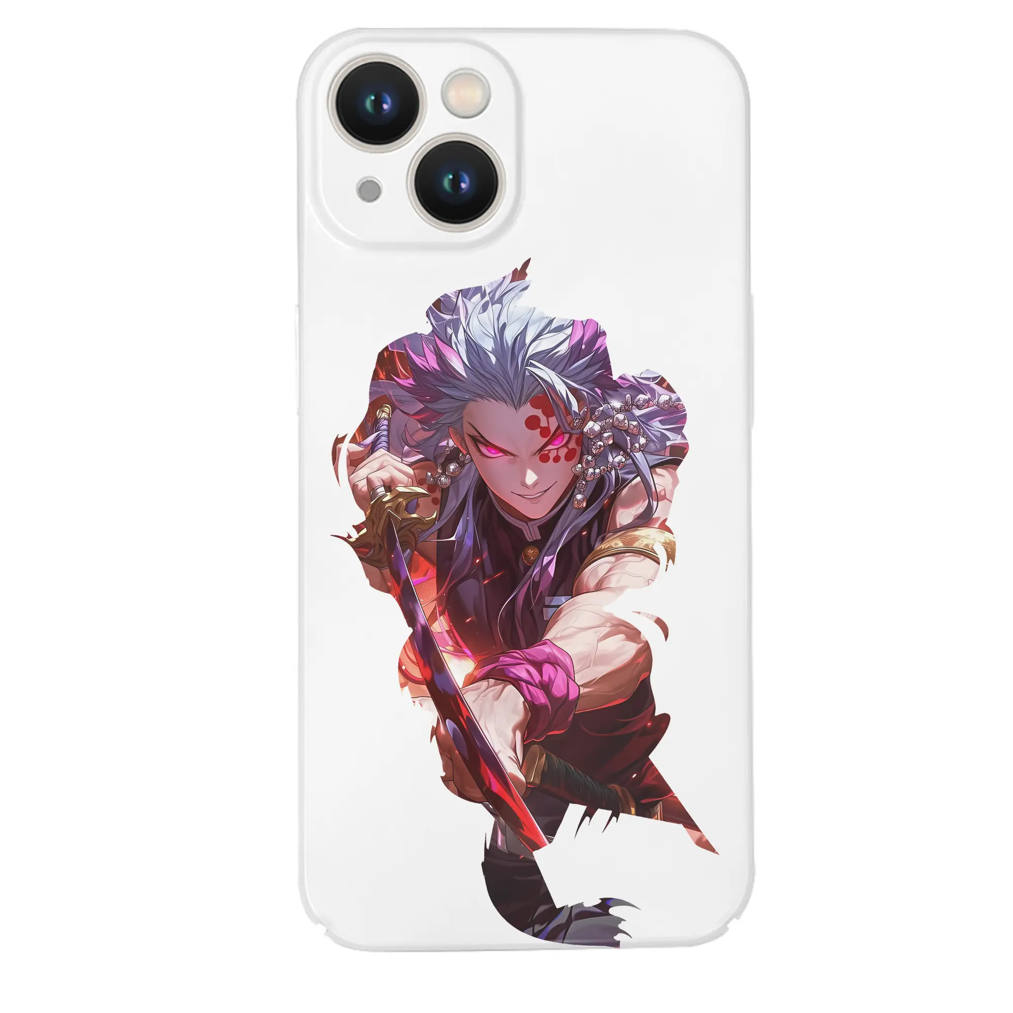 鬼滅の刃 グッズ,宇髄 天元 - IPhone 14シリーズ対応 ・ ハードケース ・ 衝撃吸収 ・ 360度密着 ・ カメラ保護 ・ 高品質プラスチック ・ 快適操作