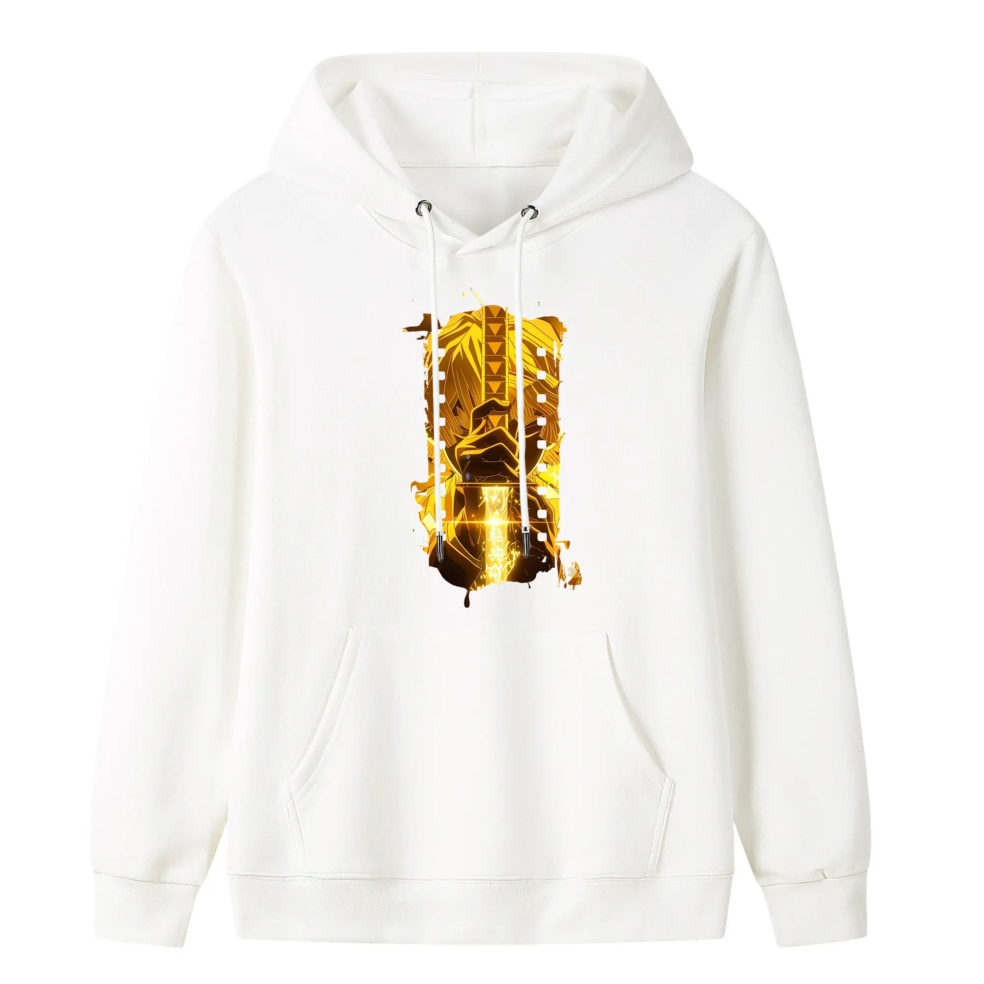 鬼滅の刃 グッズ,我妻 善逸 - キッズ フード付きパーカー ・ フロントプリント ・ ポリエステル100％ ・ 快適 通学 スポーツ 日常使い お散歩用