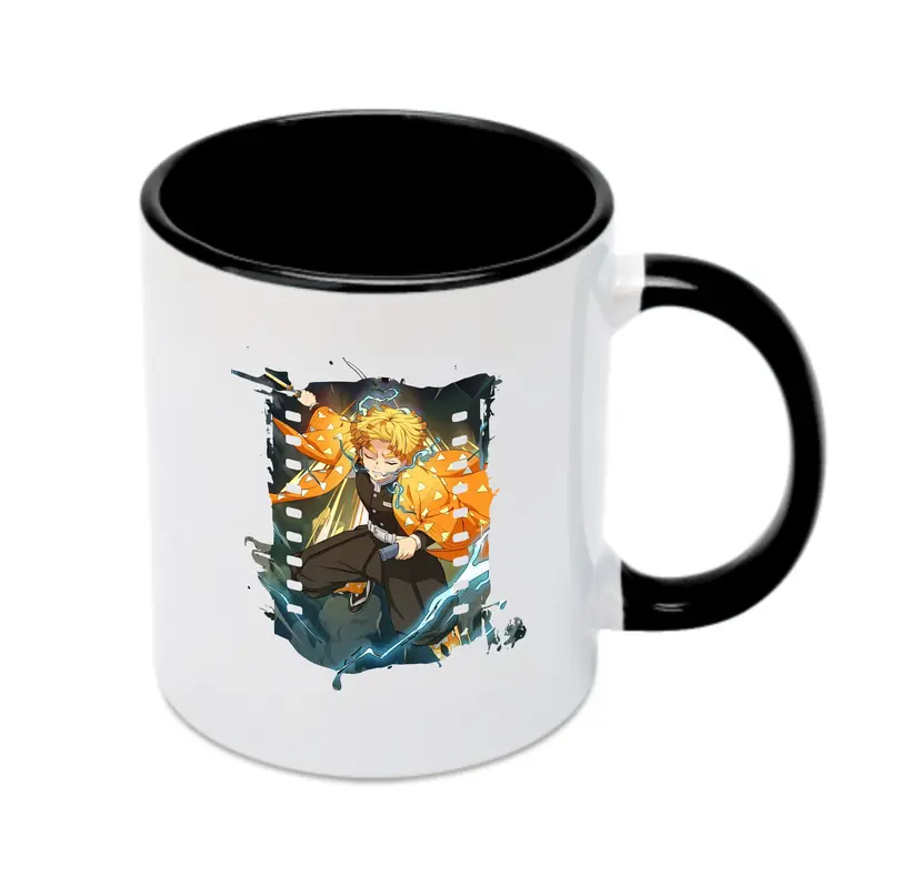 鬼滅の刃 グッズ,我妻 善逸 - カラフルマグカップ ・ 陶器 ・ 熱転写プリント ・ 鮮やかデザイン ・ 耐久性 高品質 ・ コーヒー お茶 ギフト用