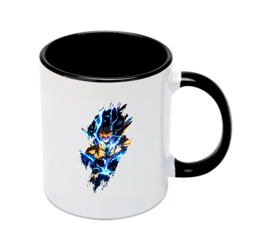 鬼滅の刃 グッズ,我妻 善逸 - カラフルマグカップ ・ 陶器 ・ 熱転写プリント ・ 鮮やかデザイン ・ 耐久性 高品質 ・ コーヒー お茶 ギフト用