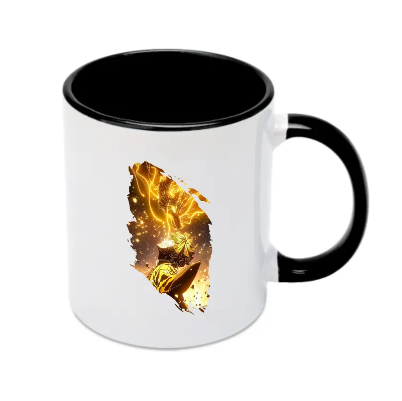 鬼滅の刃 グッズ,我妻 善逸 - カラフルマグカップ ・ 陶器 ・ 熱転写プリント ・ 鮮やかデザイン ・ 耐久性 高品質 ・ コーヒー お茶 ギフト用