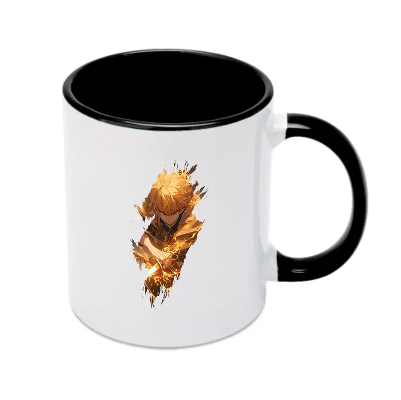 鬼滅の刃 グッズ,我妻 善逸 - カラフルマグカップ ・ 陶器 ・ 熱転写プリント ・ 鮮やかデザイン ・ 耐久性 高品質 ・ コーヒー お茶 ギフト用