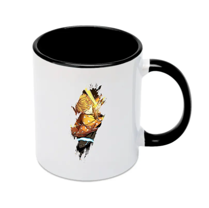 鬼滅の刃 グッズ,我妻 善逸 - カラフルマグカップ ・ 陶器 ・ 熱転写プリント ・ 鮮やかデザイン ・ 耐久性 高品質 ・ コーヒー お茶 ギフト用