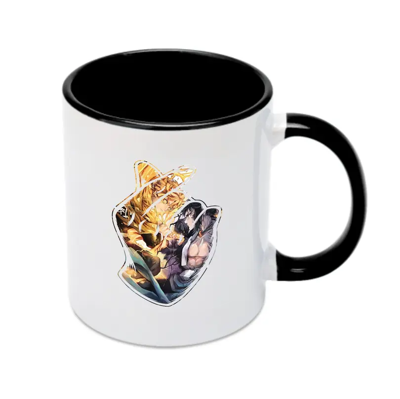 鬼滅の刃 グッズ,我妻 善逸 - カラフルマグカップ ・ 陶器 ・ 熱転写プリント ・ 鮮やかデザイン ・ 耐久性 高品質 ・ コーヒー お茶 ギフト用