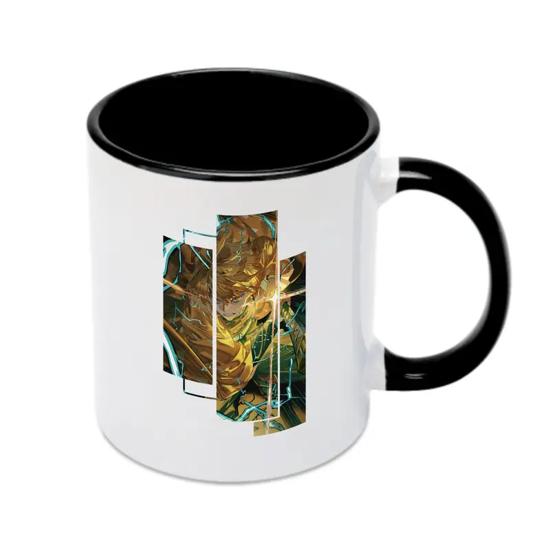 鬼滅の刃 グッズ,我妻 善逸 - カラフルマグカップ ・ 陶器 ・ 熱転写プリント ・ 鮮やかデザイン ・ 耐久性 高品質 ・ コーヒー お茶 ギフト用