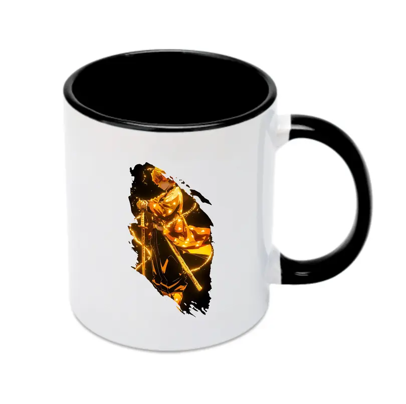 鬼滅の刃 グッズ,我妻 善逸 - カラフルマグカップ ・ 陶器 ・ 熱転写プリント ・ 鮮やかデザイン ・ 耐久性 高品質 ・ コーヒー お茶 ギフト用