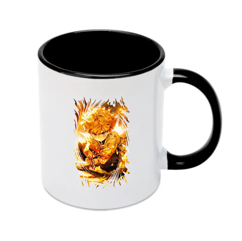 鬼滅の刃 グッズ,我妻 善逸 - カラフルマグカップ ・ 陶器 ・ 熱転写プリント ・ 鮮やかデザイン ・ 耐久性 高品質 ・ コーヒー お茶 ギフト用