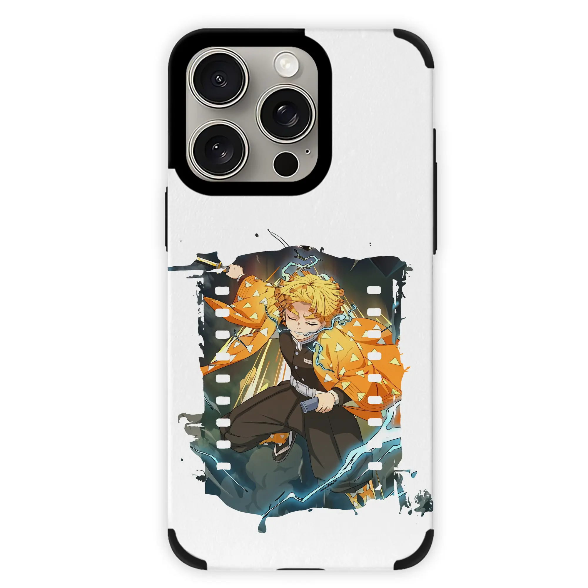 鬼滅の刃 グッズ,我妻 善逸 - IPhone15ProMax対応 ・ PUレザースマホケース ・ 耐衝撃 ・ 黄変防止 ・ 360度全面保護 ・ 柔らか手触り ・ 3D立体ボタン