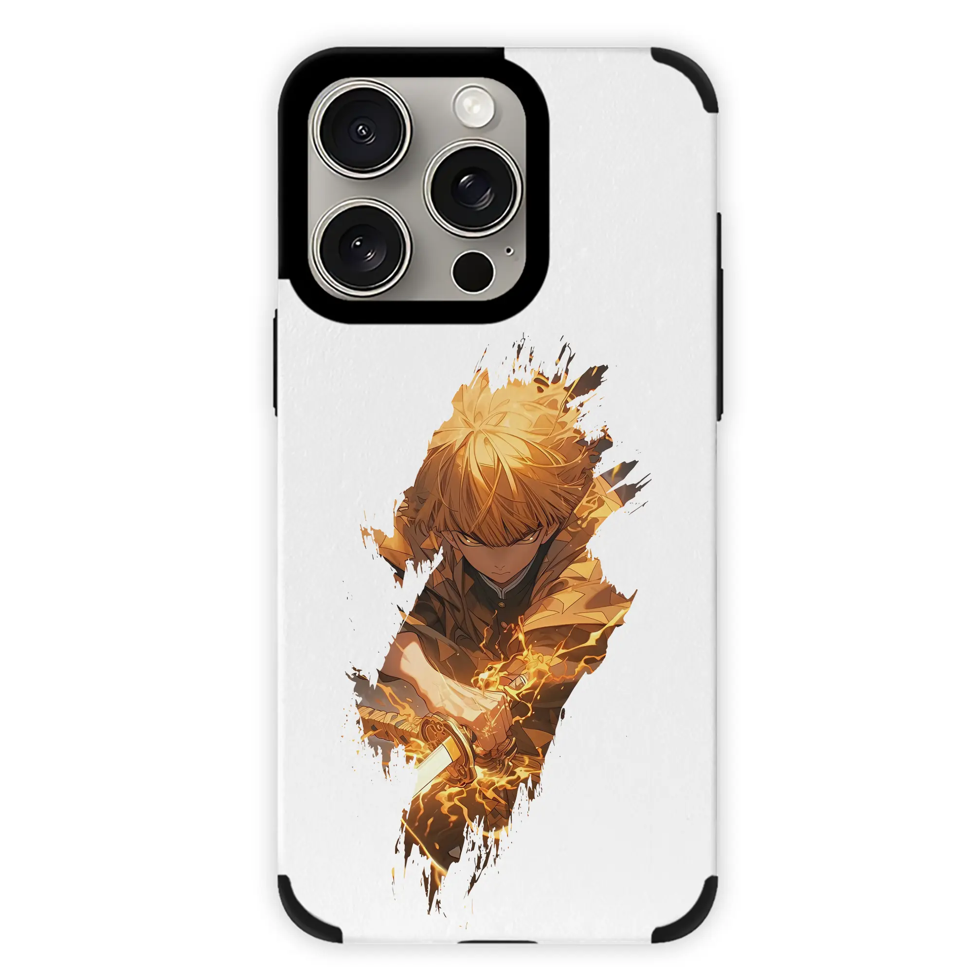 鬼滅の刃 グッズ,我妻 善逸 - IPhone15ProMax対応 ・ PUレザースマホケース ・ 耐衝撃 ・ 黄変防止 ・ 360度全面保護 ・ 柔らか手触り ・ 3D立体ボタン