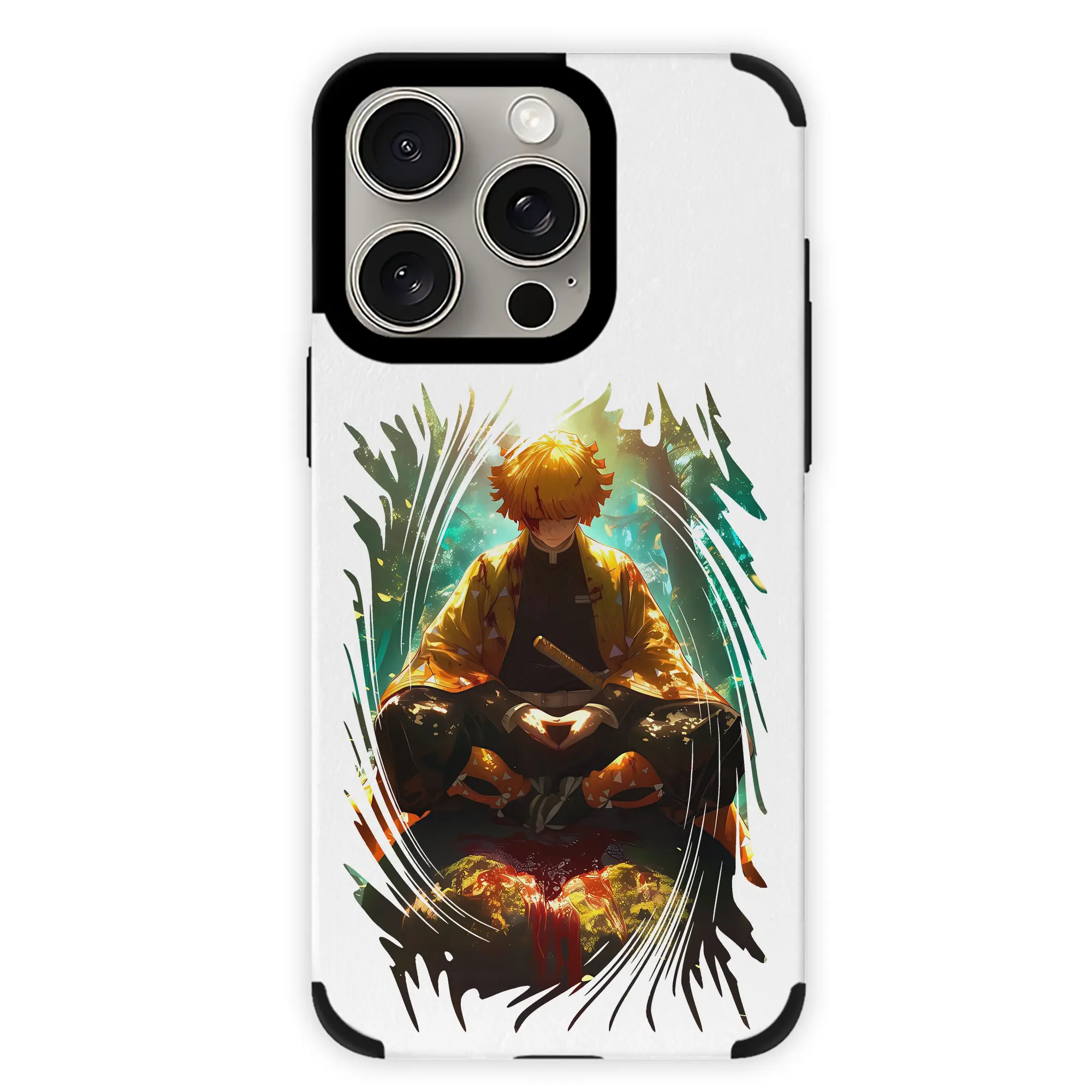 鬼滅の刃 グッズ,我妻 善逸 - IPhone15ProMax対応 ・ PUレザースマホケース ・ 耐衝撃 ・ 黄変防止 ・ 360度全面保護 ・ 柔らか手触り ・ 3D立体ボタン