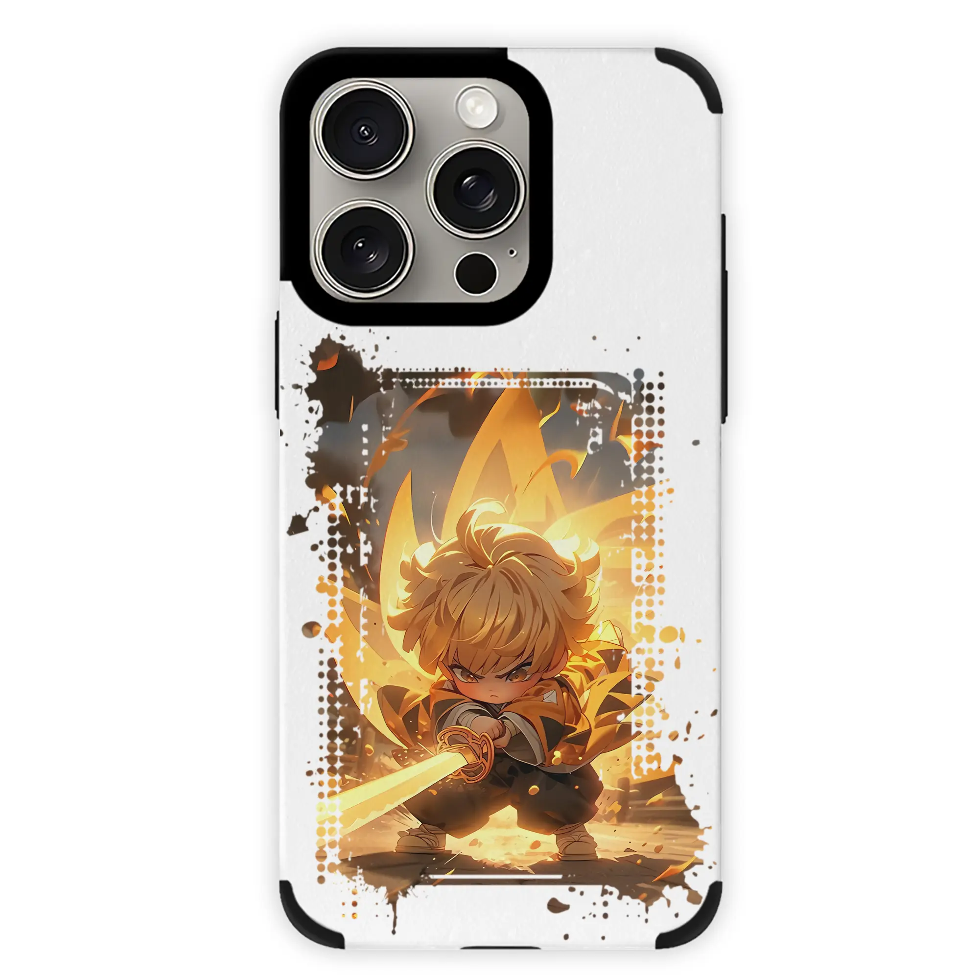 鬼滅の刃 グッズ,我妻 善逸 - IPhone15ProMax対応 ・ PUレザースマホケース ・ 耐衝撃 ・ 黄変防止 ・ 360度全面保護 ・ 柔らか手触り ・ 3D立体ボタン