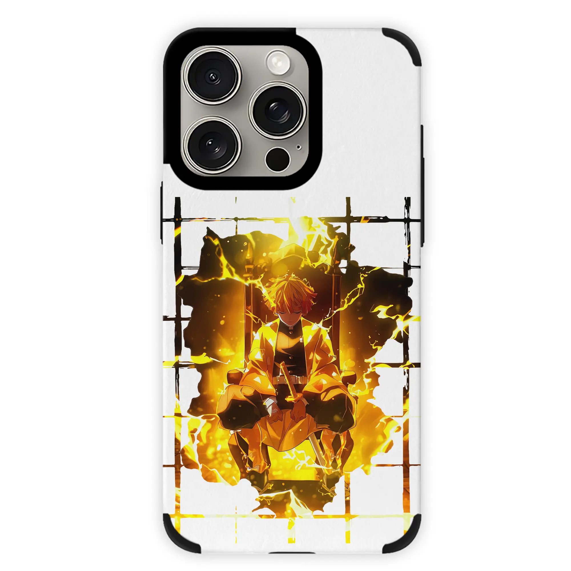 鬼滅の刃 グッズ,我妻 善逸 - IPhone15ProMax対応 ・ PUレザースマホケース ・ 耐衝撃 ・ 黄変防止 ・ 360度全面保護 ・ 柔らか手触り ・ 3D立体ボタン