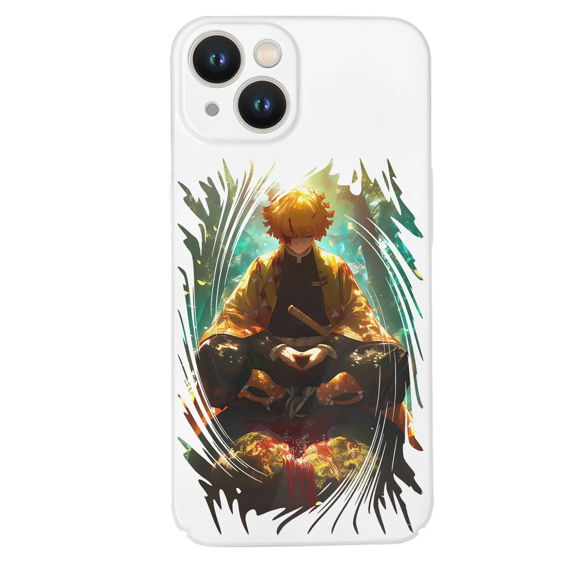 鬼滅の刃 グッズ,我妻 善逸 - IPhone 14シリーズ対応 ・ ハードケース ・ 衝撃吸収 ・ 360度密着 ・ カメラ保護 ・ 高品質プラスチック ・ 快適操作