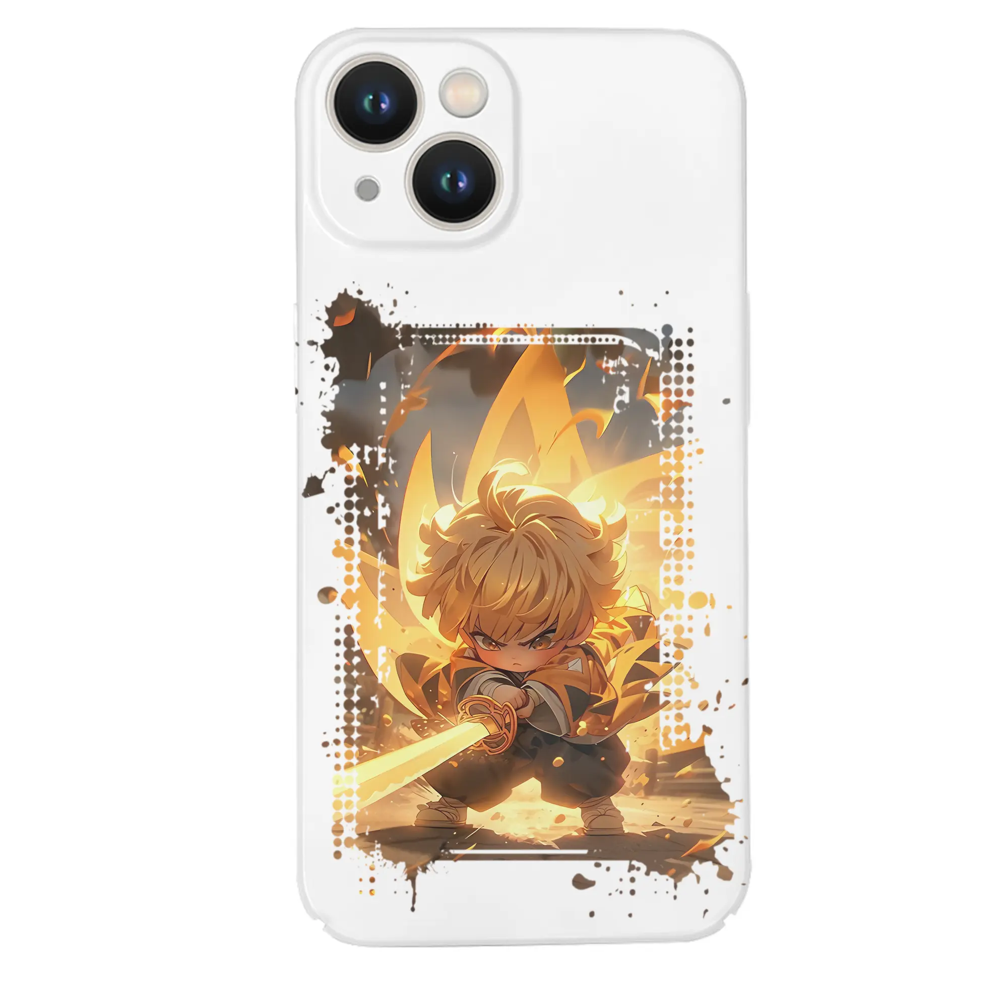 鬼滅の刃 グッズ,我妻 善逸 - IPhone 14シリーズ対応 ・ ハードケース ・ 衝撃吸収 ・ 360度密着 ・ カメラ保護 ・ 高品質プラスチック ・ 快適操作