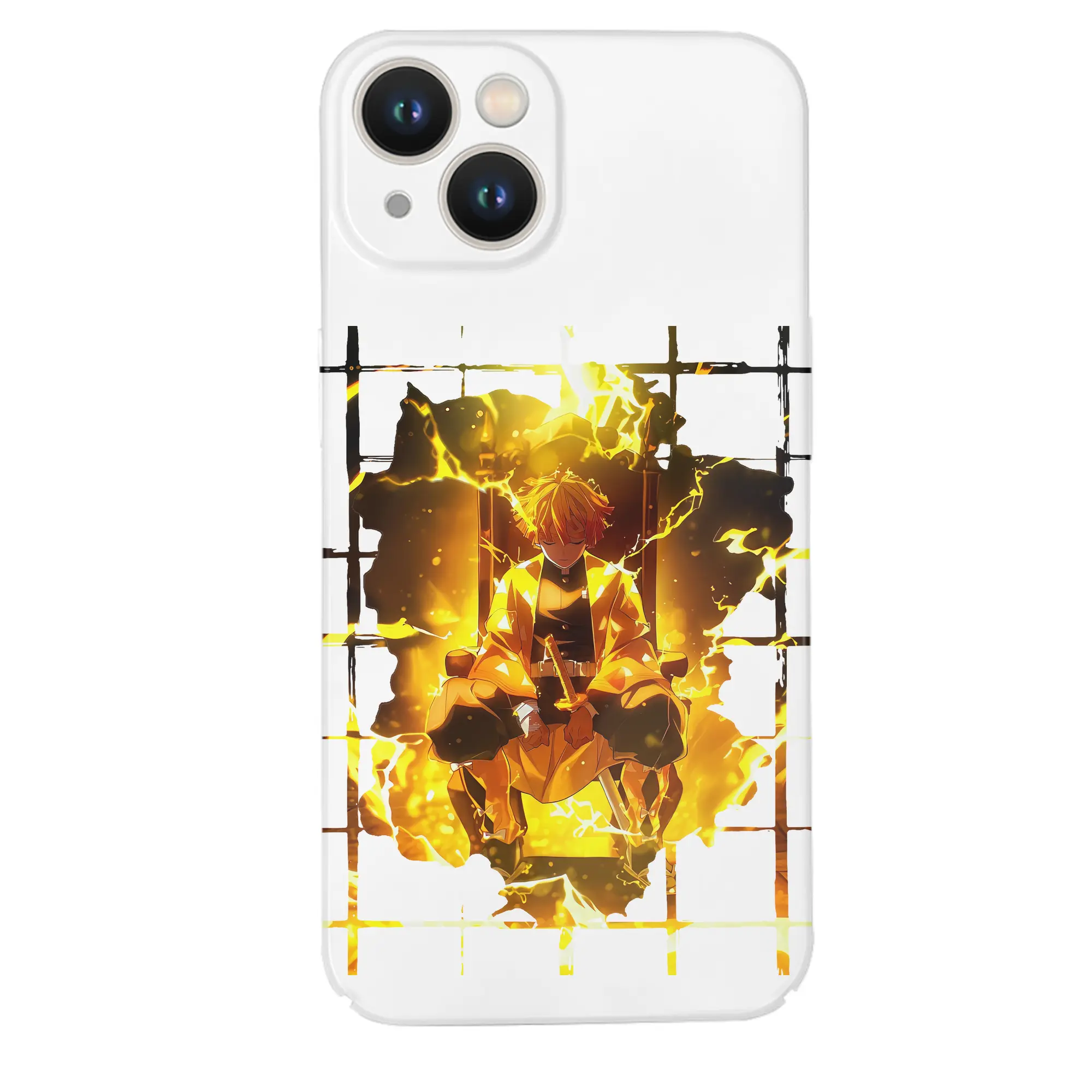 鬼滅の刃 グッズ,我妻 善逸 - IPhone 14シリーズ対応 ・ ハードケース ・ 衝撃吸収 ・ 360度密着 ・ カメラ保護 ・ 高品質プラスチック ・ 快適操作