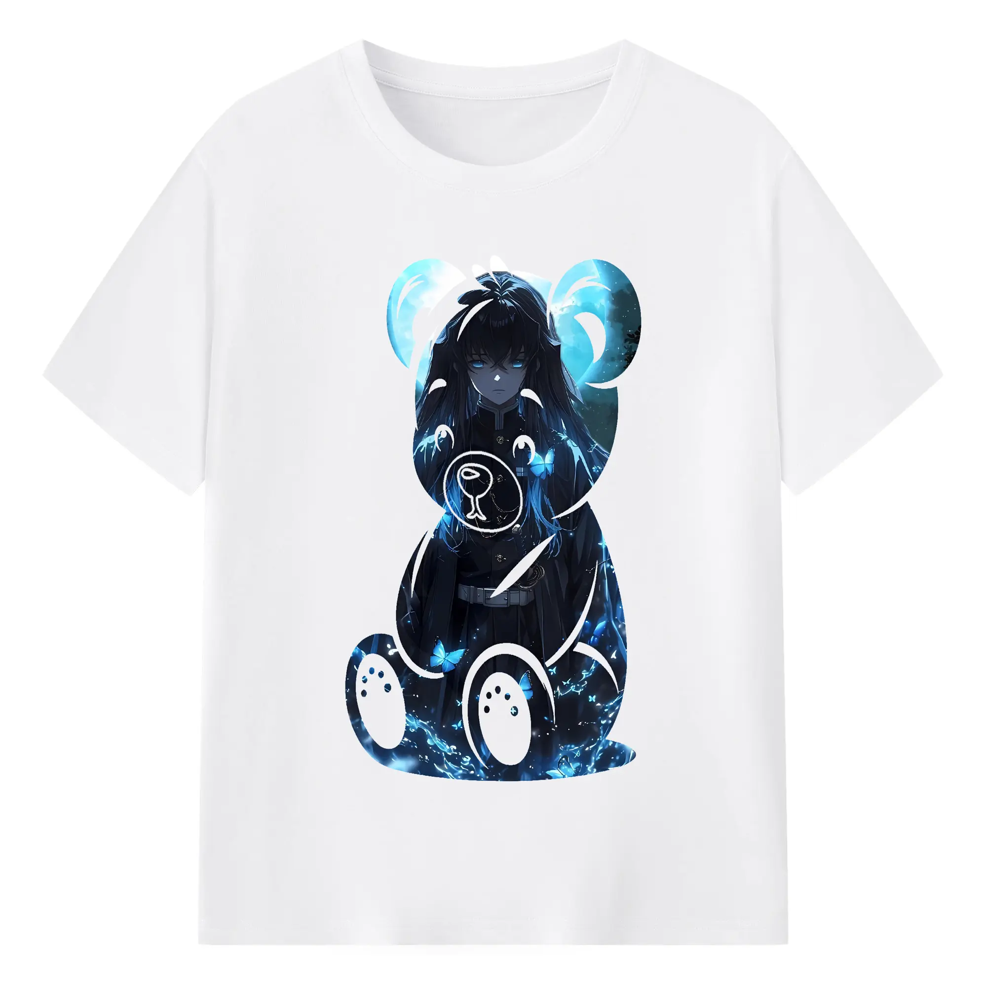 鬼滅の刃 グッズ,時透 無一郎 - 綿100％ 半袖Tシャツ ・ フロントプリント ・ 快適 通気性 ・ 日常使い 散歩 スポーツ用