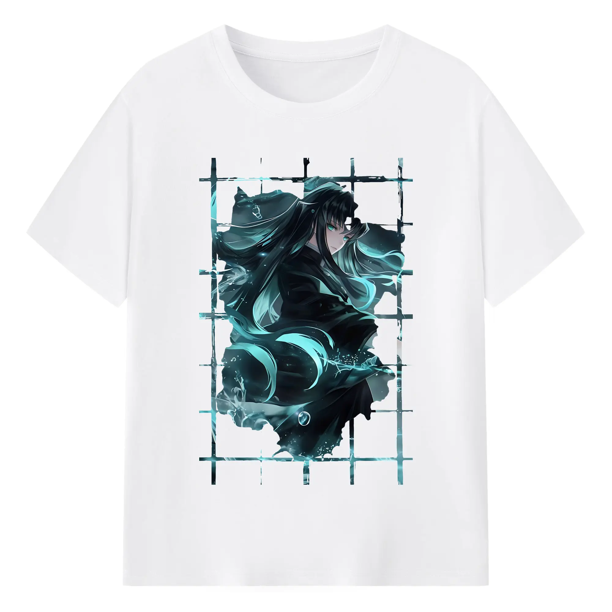 鬼滅の刃 グッズ,時透 無一郎 - 綿100％ 半袖Tシャツ ・ フロントプリント ・ 快適 通気性 ・ 日常使い 散歩 スポーツ用